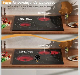 Placa Vitrocerámica 60cm 4 Fuegos