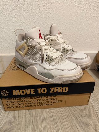 Air Jordan 4 Retro Gris Blanco