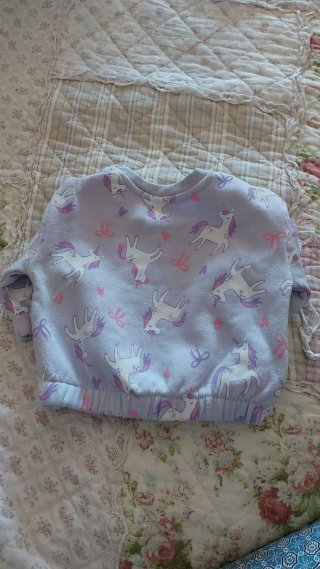 Sudadera bebé unicornios lila, brand Primark