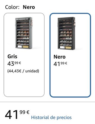 Zapatero negro 11 niveles gran capacidad