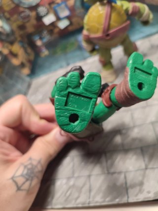 Figuras Tortugas Ninja Leonardo y Rafael