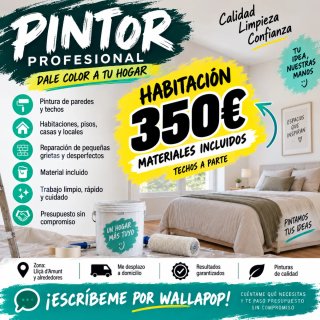 Pintura habitación completa 350€