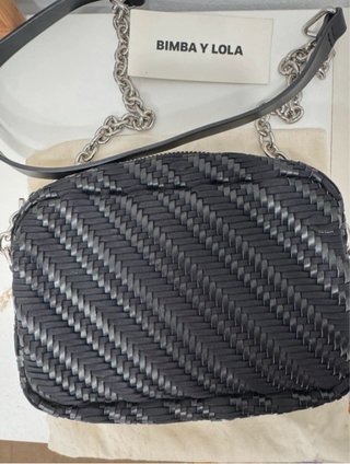 Bolso Bimba y Lola negro tejido