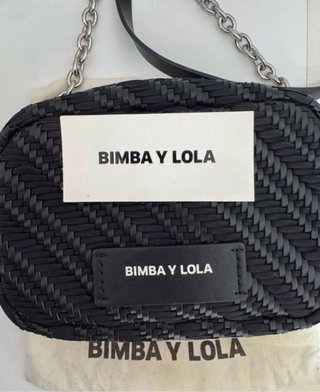 Bolso Bimba y Lola negro tejido