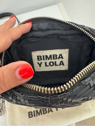Bolso Bimba y Lola negro tejido