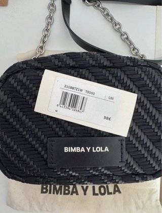 Bolso Bimba y Lola negro tejido