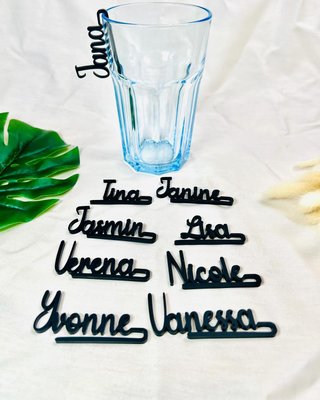 Invitados boda - nombres personalizados para copas