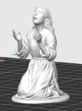 Figura Belén Pastorcita Arrodillada Orando