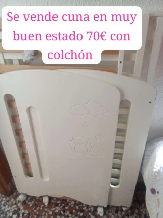 cuna con funda y colchón