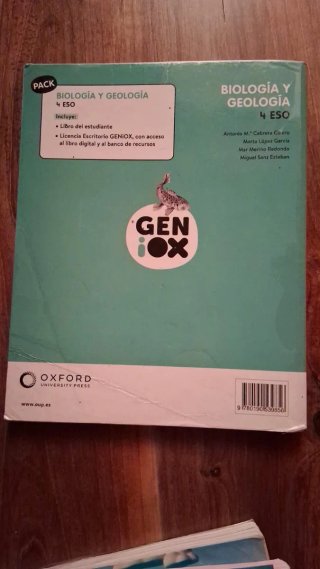 Libro de texto BIOLOGIA Y GEOLOGIA 4 ESO