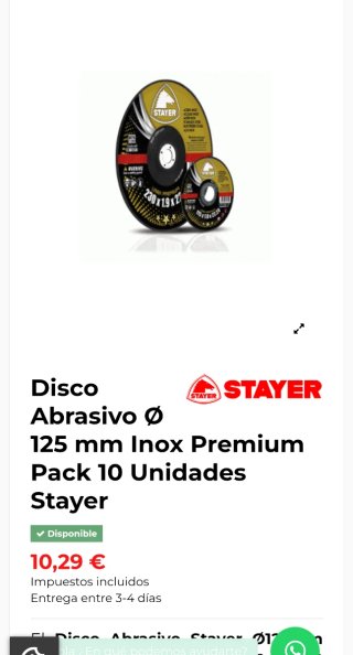 Lote 40 Discos Corte Inox Stayer para radial  125