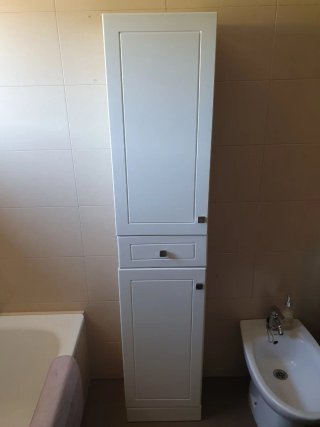 Mueble alto de baño blanco