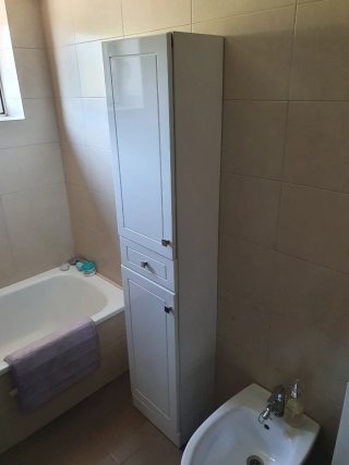 Mueble alto de baño blanco
