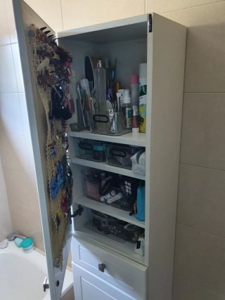 Mueble alto de baño blanco