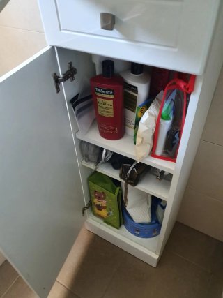 Mueble alto de baño blanco