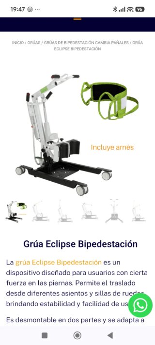 Grua bipedestacion eclipse Barcelona muy nueva