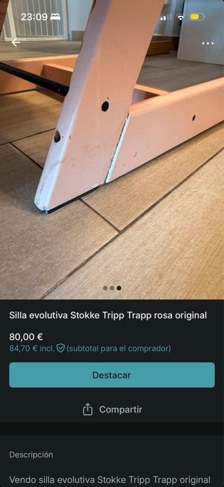 Silla evolutiva Stokke Tripp Trapp rosa