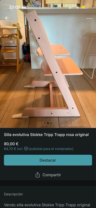 Silla evolutiva Stokke Tripp Trapp rosa