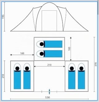 Tienda de camping 6 personas