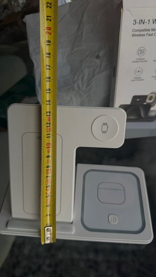 Cargador Inalámbrico 3 en 1 Plegable Blanco