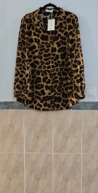 Camisa Leopardo Manga Larga T. 52