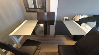 Mesa comedor extensible madera y 4 sillas