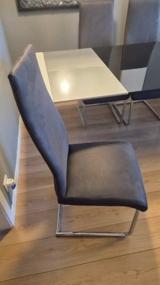 Mesa comedor extensible madera y 4 sillas
