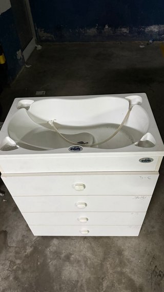 Cambiador bebé blanco 4 cajones