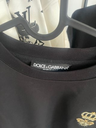 Sudadera Negra Gucci con Abeja y Corona