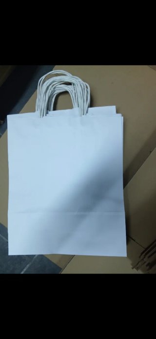 Caixa com 200 Sacos Papel Branco 18x8x24