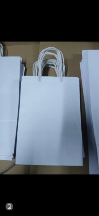 Caixa com 200 Sacos Papel Branco 18x8x24
