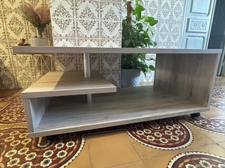 Mesa centro madera y metal