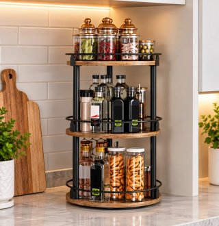 Organizador Cocina Giratorio 3 Niveles