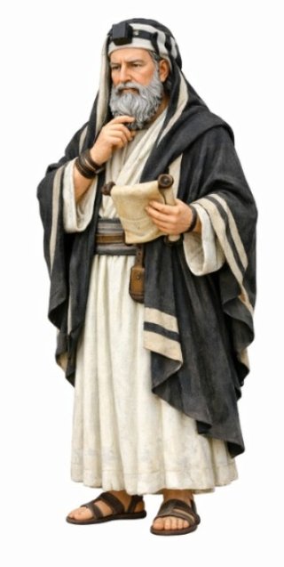 Figura Rabino / Doctor Ley con Pergamino