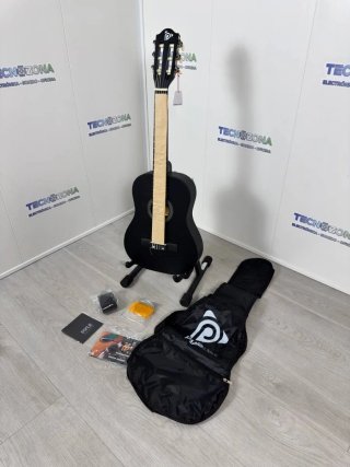 Kit Guitarra Acústica 1/4 Negra