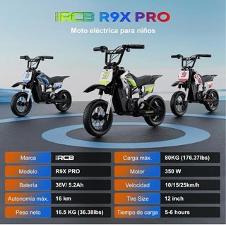 Moto Eléctrica Infantil RCB R9X Motocross