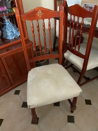 Sillas de salón madera y tela Recogida en Cádiz