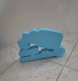 Scritta Il mio battesimo azzurra