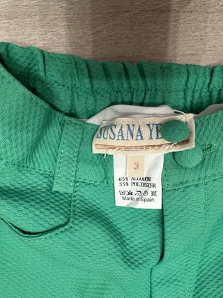 Pantalón corto verde niño T-3 Susana Yebra