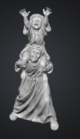 Figura niños a hombros
