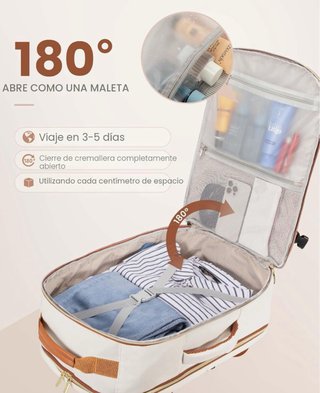 Mochila de viaje LOVEVOOK Beige/Marrón