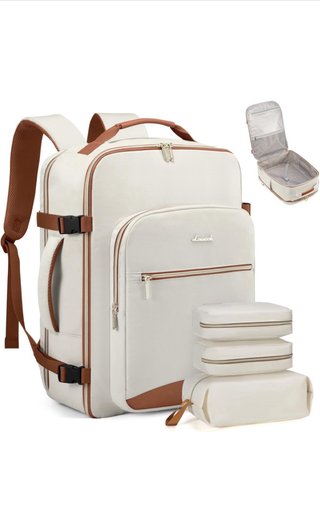 Mochila de viaje LOVEVOOK Beige/Marrón