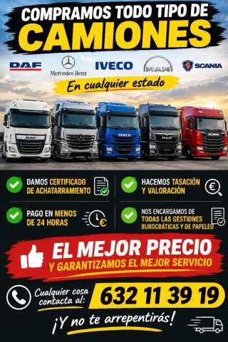 Compro camiones, carretillas, maquinaria pesada y