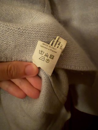Camisola Lã Gola Alta azul clara