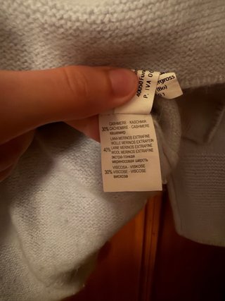 Camisola Lã Gola Alta azul clara