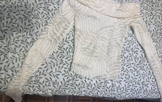 Top Bershka dorado y blanco talla única