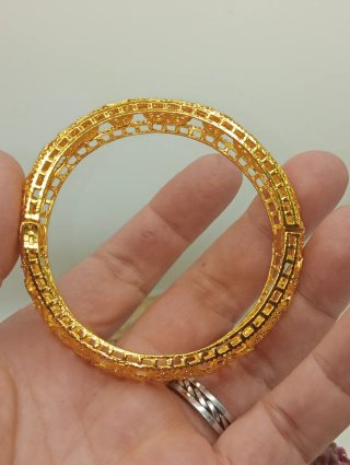 Pulsera Brazalete Filigrana Oro 24k Laminado