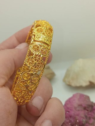 Pulsera Brazalete Filigrana Oro 24k Laminado