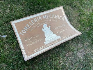 Placa Publicitaria Vintage Tonelería Mecánica