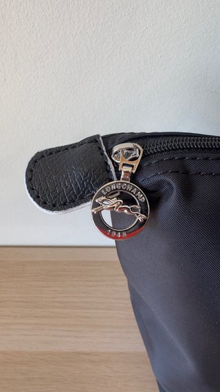 Mala Longchamp Le Pliage M Preta e Branca